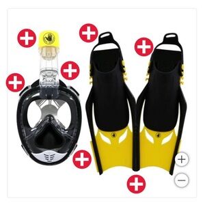 Body Glove Aire Full Face Mask Snorkel Set